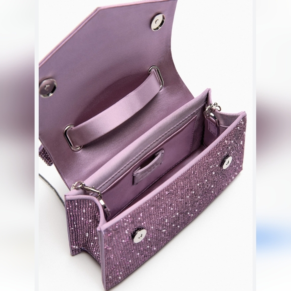 ❌️SOLD❌️SPARKLY MINI CITY BAG PURPLE - Picture 6 of 9